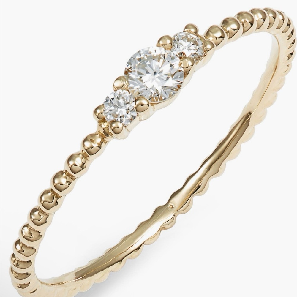 Bony Levy Diamond & Gold Bead Ring